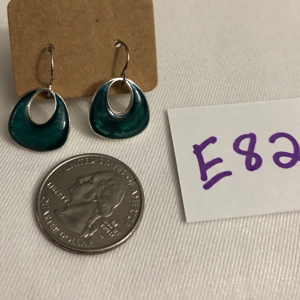 Fashion Jewelry Teal Earrings - Picture 2 of 7